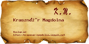 Krasznár Magdolna névjegykártya