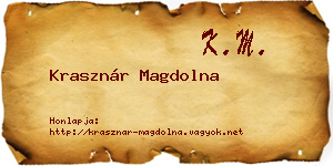 Krasznár Magdolna névjegykártya